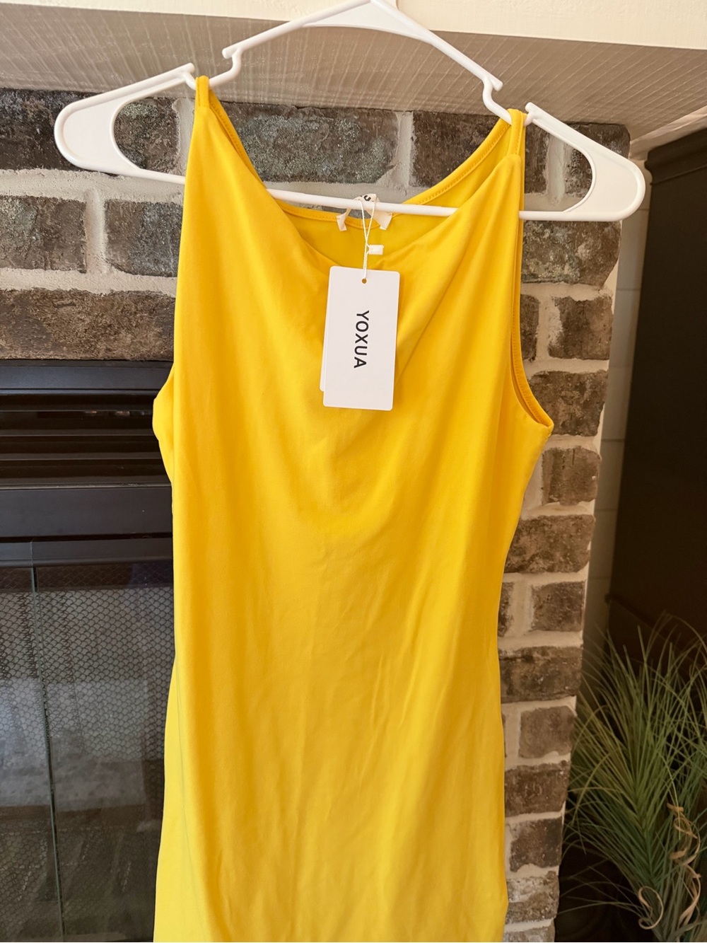 Bundle with anything and save-Bright Yellow Mini Dress - Sleeveless Bodycon